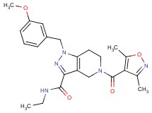 5-[(3,5-dimethyl-4-isoxazolyl)carbonyl]-N-ethyl-1-(3-methoxybenzyl)-4,5,6,7-tetrahydro-1H-pyrazolo[4,3-c]pyridine-3-carboxamide