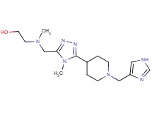 2-[({5-[1-(1H-imidazol-4-ylmethyl)piperidin-4-yl]-4-methyl-4H-1,2,4-triazol-3-yl}methyl)(methyl)amino]ethanol