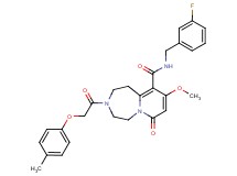 N-(3-fluorobenzyl)-9-methoxy-3-[(4-methylphenoxy)acetyl]-7-oxo-1,2,3,4,5,7-hexahydropyrido[1,2-d][1,4]diazepine-10-carboxamide