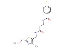 4-fluoro-N-[3-({[2-(methoxymethyl)-4-methyl-1,3-thiazol-5-yl]methyl}amino)-3-oxopropyl]benzamide