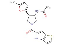 N-[(3S*,4R*)-4-(5-methyl-2-furyl)-1-(4H-thieno[3,2-b]pyrrol-5-ylcarbonyl)-3-pyrrolidinyl]acetamide
