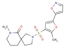 2-[(5-isoxazol-5-yl-2-methyl-3-furyl)sulfonyl]-7-methyl-2,7-diazaspiro[4.5]decan-6-one