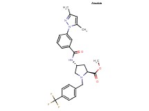 methyl (4R)-4-{[3-(3,5-dimethyl-1H-pyrazol-1-yl)benzoyl]amino}-1-[4-(trifluoromethyl)benzyl]-L-prolinate