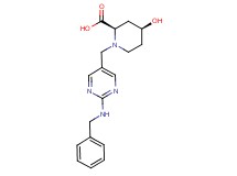 (2R*,4S*)-1-{[2-(benzylamino)pyrimidin-5-yl]methyl}-4-hydroxypiperidine-2-carboxylic acid