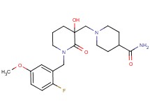 1-{[1-(2-fluoro-5-methoxybenzyl)-3-hydroxy-2-oxopiperidin-3-yl]methyl}piperidine-4-carboxamide