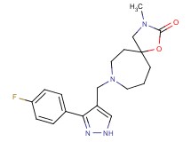 8-{[3-(4-fluorophenyl)-1H-pyrazol-4-yl]methyl}-3-methyl-1-oxa-3,8-diazaspiro[4.6]undecan-2-one