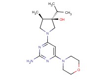 (3R*,4R*)-1-[2-amino-6-(4-morpholinyl)-4-pyrimidinyl]-3-isopropyl-4-methyl-3-pyrrolidinol