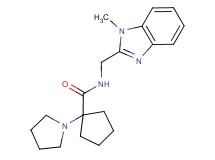 N-[(1-methyl-1H-benzimidazol-2-yl)methyl]-1-pyrrolidin-1-ylcyclopentanecarboxamide