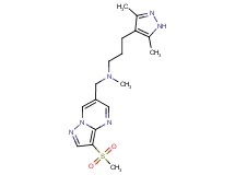 3-(3,5-dimethyl-1H-pyrazol-4-yl)-N-methyl-N-{[3-(methylsulfonyl)pyrazolo[1,5-a]pyrimidin-6-yl]methyl}propan-1-amine