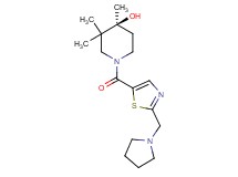 (4S)-3,3,4-trimethyl-1-{[2-(1-pyrrolidinylmethyl)-1,3-thiazol-5-yl]carbonyl}-4-piperidinol