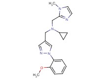 N-{[1-(2-methoxyphenyl)-1H-pyrazol-4-yl]methyl}-N-[(1-methyl-1H-imidazol-2-yl)methyl]cyclopropanamine