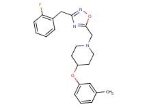 1-{[3-(2-fluorobenzyl)-1,2,4-oxadiazol-5-yl]methyl}-4-(3-methylphenoxy)piperidine