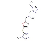 1-(4-ethyl-4H-1,2,4-triazol-3-yl)-N-methyl-N-({5-[(4-methyl-4H-1,2,4-triazol-3-yl)thio]-2-furyl}methyl)methanamine