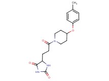 5-{3-[4-(4-methylphenoxy)-1-piperidinyl]-3-oxopropyl}-2,4-imidazolidinedione