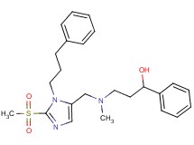 3-(methyl{[2-(methylsulfonyl)-1-(3-phenylpropyl)-1H-imidazol-5-yl]methyl}amino)-1-phenyl-1-propanol