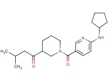 1-(1-{[6-(cyclopentylamino)pyridin-3-yl]carbonyl}piperidin-3-yl)-3-methylbutan-1-one