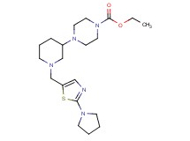 ethyl 4-(1-{[2-(1-pyrrolidinyl)-1,3-thiazol-5-yl]methyl}-3-piperidinyl)-1-piperazinecarboxylate