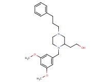 2-[1-(3,5-dimethoxybenzyl)-4-(3-phenylpropyl)-2-piperazinyl]ethanol