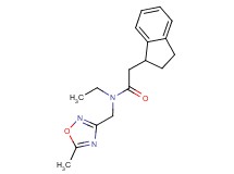 2-(2,3-dihydro-1H-inden-1-yl)-N-ethyl-N-[(5-methyl-1,2,4-oxadiazol-3-yl)methyl]acetamide