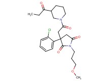 3-(2-chlorophenyl)-1-(3-methoxypropyl)-3-[2-oxo-2-(3-propionyl-1-piperidinyl)ethyl]-2,5-pyrrolidinedione