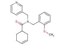 N-(2-methoxybenzyl)-N-(pyridin-3-ylmethyl)cyclohex-3-ene-1-carboxamide