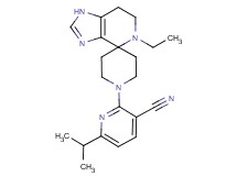 2-(5-ethyl-1,5,6,7-tetrahydro-1'H-spiro[imidazo[4,5-c]pyridine-4,4'-piperidin]-1'-yl)-6-isopropylnicotinonitrile