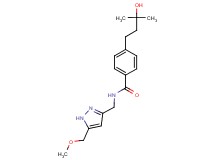 4-(3-hydroxy-3-methylbutyl)-N-{[5-(methoxymethyl)-1H-pyrazol-3-yl]methyl}benzamide