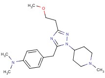 (4-{[3-(2-methoxyethyl)-1-(1-methylpiperidin-4-yl)-1H-1,2,4-triazol-5-yl]methyl}phenyl)dimethylamine