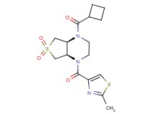 (4aR*,7aS*)-1-(cyclobutylcarbonyl)-4-[(2-methyl-1,3-thiazol-4-yl)carbonyl]octahydrothieno[3,4-b]pyrazine 6,6-dioxide