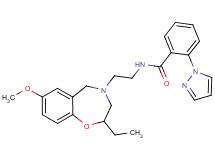 N-[2-(2-ethyl-7-methoxy-2,3-dihydro-1,4-benzoxazepin-4(5H)-yl)ethyl]-2-(1H-pyrazol-1-yl)benzamide