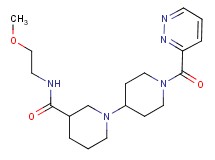 N-(2-methoxyethyl)-1'-(pyridazin-3-ylcarbonyl)-1,4'-bipiperidine-3-carboxamide