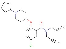 N-allyl-5-chloro-2-[(1-cyclopentyl-4-piperidinyl)oxy]-N-2-propyn-1-ylbenzamide