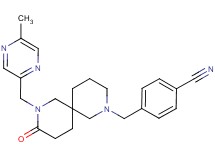 4-({8-[(5-methylpyrazin-2-yl)methyl]-9-oxo-2,8-diazaspiro[5.5]undec-2-yl}methyl)benzonitrile