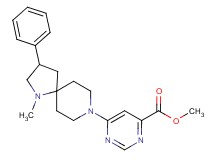 methyl 6-(1-methyl-3-phenyl-1,8-diazaspiro[4.5]dec-8-yl)-4-pyrimidinecarboxylate