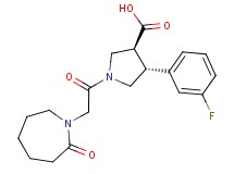 (3S*,4R*)-4-(3-fluorophenyl)-1-[(2-oxoazepan-1-yl)acetyl]pyrrolidine-3-carboxylic acid