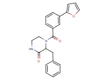 3-benzyl-4-[3-(2-furyl)benzoyl]-2-piperazinone