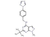 6-tert-butyl-1-methyl-N-[4-(1H-1,2,4-triazol-1-yl)benzyl]-1H-pyrazolo[3,4-d]pyrimidin-4-amine