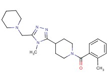 1-(2-methylbenzoyl)-4-[4-methyl-5-(piperidin-1-ylmethyl)-4H-1,2,4-triazol-3-yl]piperidine
