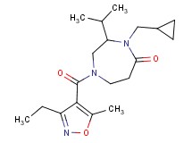 4-(cyclopropylmethyl)-1-[(3-ethyl-5-methylisoxazol-4-yl)carbonyl]-3-isopropyl-1,4-diazepan-5-one