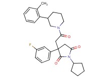 1-cyclopentyl-3-(3-fluorophenyl)-3-{2-[3-(2-methylphenyl)-1-piperidinyl]-2-oxoethyl}-2,5-pyrrolidinedione