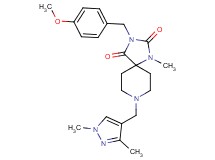 8-[(1,3-dimethyl-1H-pyrazol-4-yl)methyl]-3-(4-methoxybenzyl)-1-methyl-1,3,8-triazaspiro[4.5]decane-2,4-dione