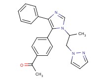 1-(4-{1-[1-methyl-2-(1H-pyrazol-1-yl)ethyl]-4-phenyl-1H-imidazol-5-yl}phenyl)ethanone