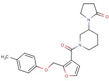 1-(1-{2-[(4-methylphenoxy)methyl]-3-furoyl}piperidin-3-yl)pyrrolidin-2-one