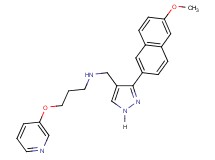 N-{[3-(6-methoxy-2-naphthyl)-1H-pyrazol-4-yl]methyl}-3-(3-pyridinyloxy)-1-propanamine
