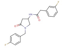 N-[1-(4-fluorobenzyl)-5-oxo-3-pyrrolidinyl]-2-(3-fluorophenyl)acetamide