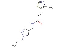3-(4-methyl-1,3-thiazol-5-yl)-N-[(1-propyl-1H-pyrazol-4-yl)methyl]propanamide