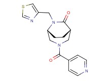 (1S*,5R*)-3-isonicotinoyl-6-(1,3-thiazol-4-ylmethyl)-3,6-diazabicyclo[3.2.2]nonan-7-one