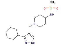 N-{1-[(3-cyclohexyl-1H-pyrazol-4-yl)methyl]piperidin-4-yl}methanesulfonamide