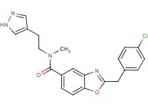 2-(4-chlorobenzyl)-N-methyl-N-[2-(1H-pyrazol-4-yl)ethyl]-1,3-benzoxazole-5-carboxamide