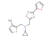 N-{[3-(2-furyl)-1,2,4-oxadiazol-5-yl]methyl}-N-[(3-methyl-2-thienyl)methyl]cyclopropanamine